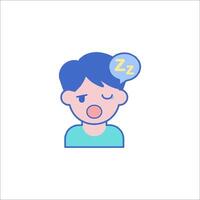A man with a speech bubble above his head vector