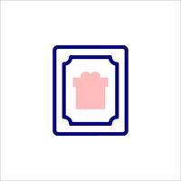 A gift box icon on a white background vector