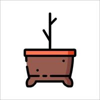 A plant in a pot on a table vector