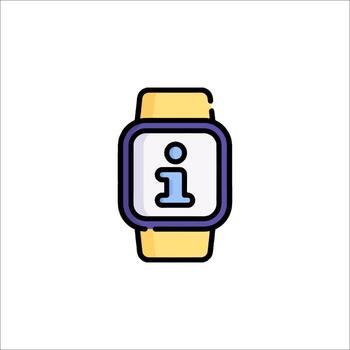 An icon of a watch with the word i on it vector