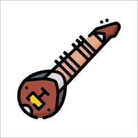 An icon of a guitar on a white background vector