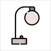 A lamp with a light bulb on it vector