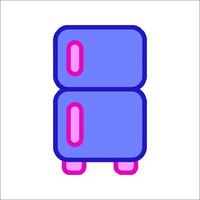 A refrigerator icon in a flat style vector