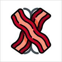 Bacon icon illustration vector