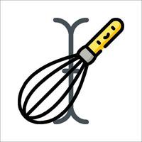 A whisk icon on a white background vector