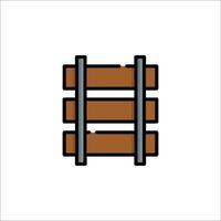 A wooden ladder icon on a white background vector