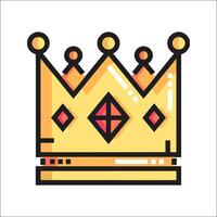 A crown icon on a white background vector