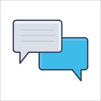 Two speech bubbles icon on white background vector