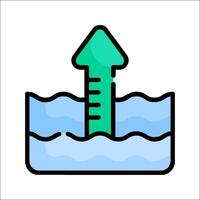 Water temperature icon illustration vector