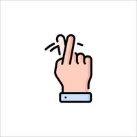 A hand with a finger up and a finger pointing vector