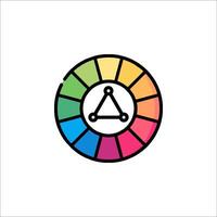 Color wheel icon for a website vector