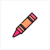 A crayon icon on a white background vector