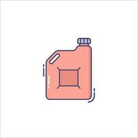 A red jug of gasoline on a white background vector