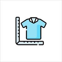A shirt and ruler icon on a white background vector