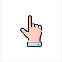 A hand pointing up with a finger on it vector
