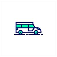 A bus icon on a white background vector