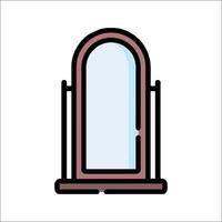 A window with a glass door on it vector