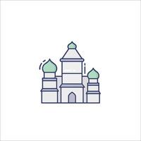 A church icon in a line style vector