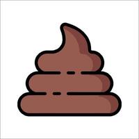 A poop icon on a white background vector