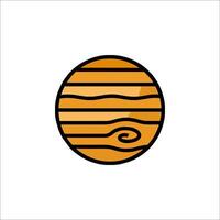 The planet jupiter icon in a flat style vector