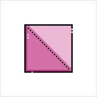 A pink square with a diagonal line on it vector