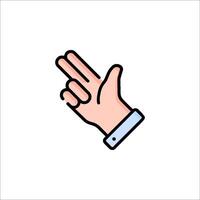 A hand with a finger up and a finger down vector