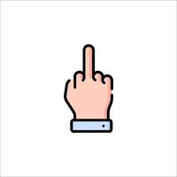 A hand pointing up with a finger on it vector