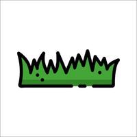 A green grass icon on a white background vector
