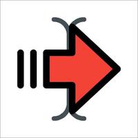An arrow pointing to the right on a white background vector