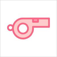 A pink whistle icon on a white background vector