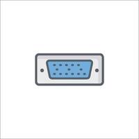A computer monitor with a blue and white icon vector
