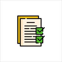 A check box icon with a green check mark vector