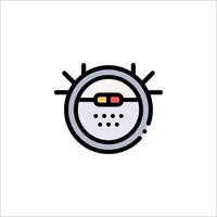 A car dashboard icon with a light on it vector
