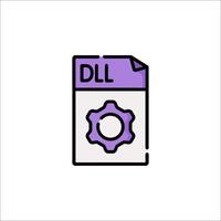 A file icon with a gear on it vector