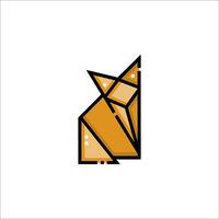 A geometric logo of a fox vector
