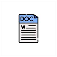 A document icon with a blue line vector