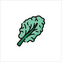 A green leaf icon on a white background vector