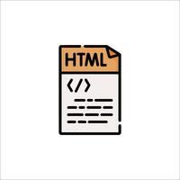 Html file icon illustration vector