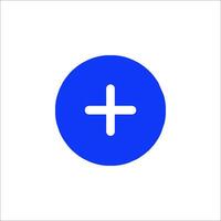 A blue plus sign on a white background vector