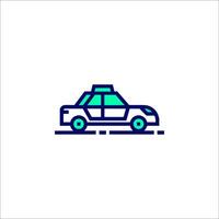 A car icon with a blue line on it vector