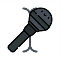 A microphone icon on a white background vector