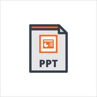 A ppt file icon on a white background vector