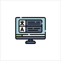 A computer monitor with a check box icon vector
