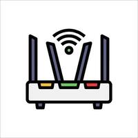 A router with a wifi symbol on it vector