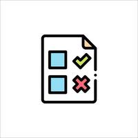 A check box icon with a check mark vector