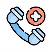 A phone with a red cross on it vector