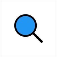A magnifying glass icon on a white background vector