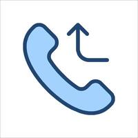 A phone icon with an arrow pointing up vector