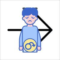 A man with a coin in his hand and an arrow pointing to it vector