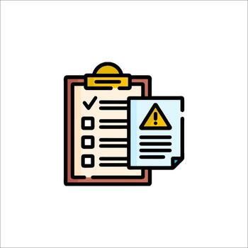 A clipboard with a check mark and a paper vector